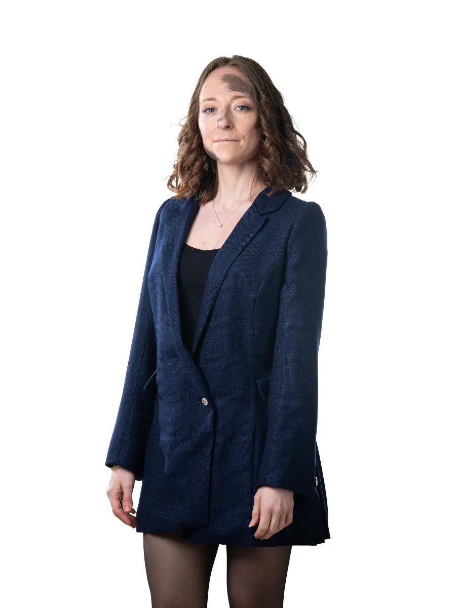 Robe Sculpte Maison Rollet – robe tailleur demi-mesure Prince de Galles, laine REDA, Collection Inflation