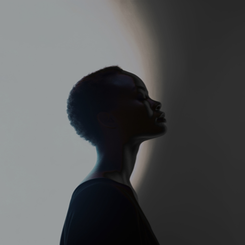 Portrait d'une femme sereine en clair-obscur, illustrant l'élévation intérieure