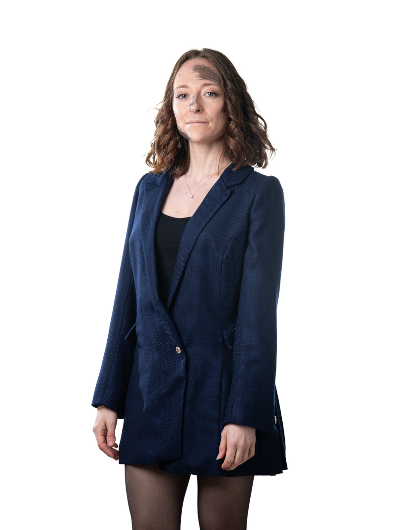 Robe Sculpte Maison Rollet – robe tailleur demi-mesure Prince de Galles, laine REDA, Collection Inflation